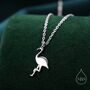 Sterling Silver Flamingo Pendant Necklace, thumbnail 1 of 11