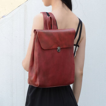Womens Colorway Genuine Leather Backpack By EAZO | notonthehighstreet.com