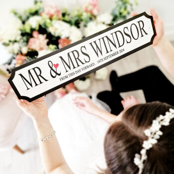Personalised 'Mr & Mrs' Street Sign, 3 of 4