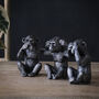Set Of Three Silver 'Evil' Monkeys, thumbnail 1 of 6