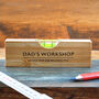 Wooden Spirit Level Bottle Opener 'Dad's Workshop Where One…' | Fathers Day | Gift Box | Engraved Gift | Gift For Him, thumbnail 1 of 2