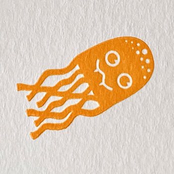 'Jellyfish' Letterpress Card, 2 of 2