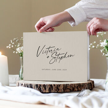 Personalised Classic Wedding Guest Book, 4 of 5