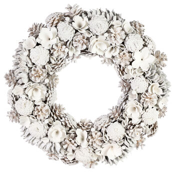 Frosted Flowers Luxury Indoor Wreath, 2 of 6