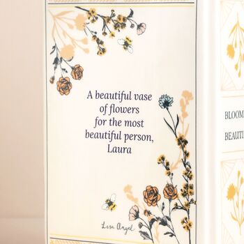 Personalised Ceramic Little Book Of Flowers Vase, 2 of 4
