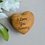 'I Love You Mummy' Engraved Wooden Heart, thumbnail 1 of 2