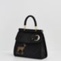 Deer And Moon Embroidered Black Velvet Tote, thumbnail 3 of 7