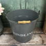 Kindling Wood Bucket In French Grey, thumbnail 4 of 4