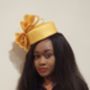 Orange Hat With Bow Detail, thumbnail 3 of 3