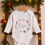 Personalised First Christmas Bodysuit / Babygrow Wreath, thumbnail 2 of 7