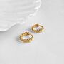 Dainty Laurel Hoop Earrings, thumbnail 1 of 4