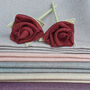 Personalised Handmade Single Large Linen Rose With Vase, thumbnail 2 of 4