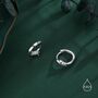 Sterling Silver Minimalist Barbed Wire Hoops, thumbnail 5 of 10