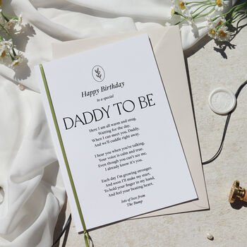 Personalised Uncle To Be Birthday Card From The Bump, 6 of 9