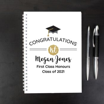 Personalised Graduation A5 Notebook, 4 of 4