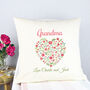 Personalised Grandma Heart Cushion, thumbnail 2 of 4