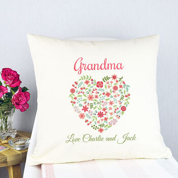 Personalised Grandma Heart Cushion, 2 of 4