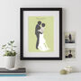 Wedding Silhouette Personalised Print, thumbnail 1 of 9