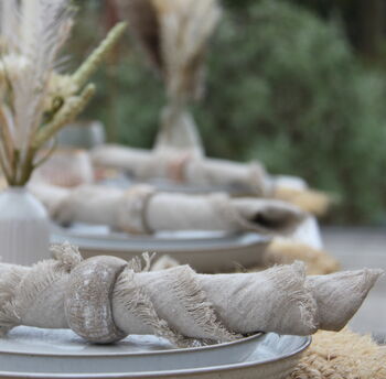 Mango Wood Napkin Rings Pair, 6 of 11