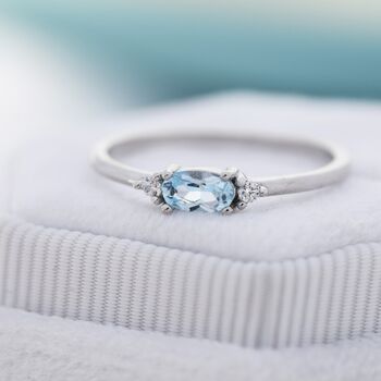 Natural Swiss Blue Topaz Ring In Sterling Silver, 6 of 11