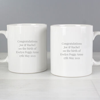 Personalised Mummy And Daddy Mug Set, New Parents Gift, 2 of 4