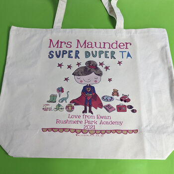 Personalised Super Duper Teacher Bag, 6 of 9