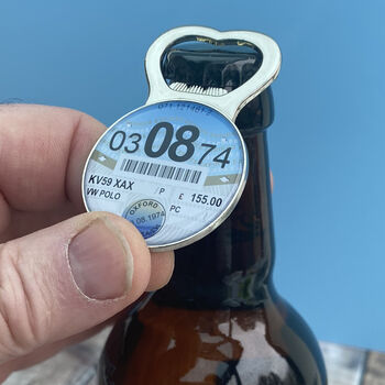 Personalised Tax Disc Bottle Opener, 3 of 3