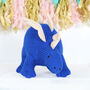 Blue Knitted Stegosaurus Dinosaur Soft Toy, thumbnail 1 of 4