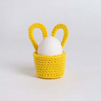 Bunny Egg Cup Trio Easy Crochet Kit, 3 of 9