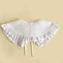 White Cotton Detachable Collar With Frill, thumbnail 2 of 4