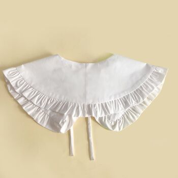 White Cotton Detachable Collar With Frill, 2 of 4