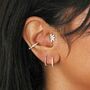 Titanium Crystal Marquise Fan Helix Earring, thumbnail 3 of 5