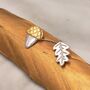 Mismatched Acorn And Oak Leaf Stud Earrings, thumbnail 1 of 11