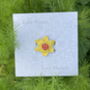 Daffodil Yellow Flower Brooch With Orange Centre, thumbnail 2 of 4