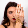Drop Hand Chain In Gold Vermeil, thumbnail 2 of 7