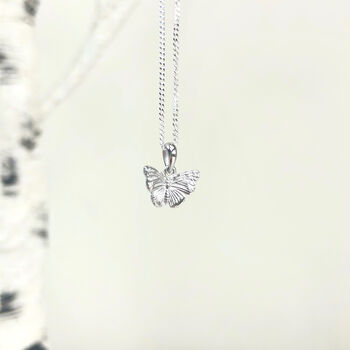 Sterling Silver Dainty Butterfly Necklace, 7 of 8
