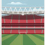 Arsenal Gifts Emirates Stadium Illustrated Print, thumbnail 2 of 9