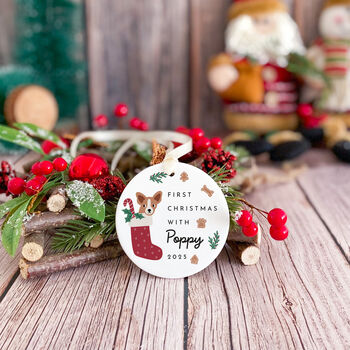 First Christmas Ceramic Ornament For Dog, 3 of 7