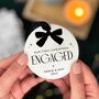 First Christmas Engaged Personalised Christmas Bauble, thumbnail 1 of 10