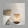 Grey Square Bedside Table Lamp With Linen Fabric Shade, thumbnail 4 of 8