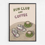 Run Club And Coffee Print, thumbnail 7 of 9