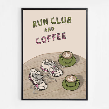Run Club And Coffee Print, 7 of 9