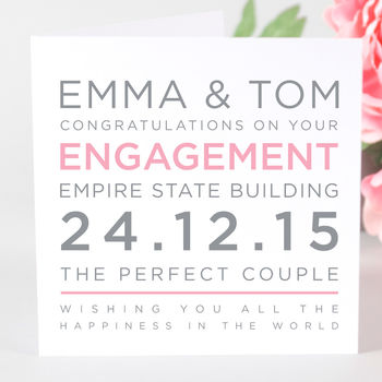 Personalised Typography Engagement Card, 9 of 10