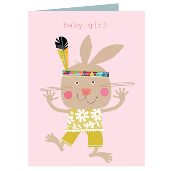 Baby Girl Mini Greetings Card, 2 of 3