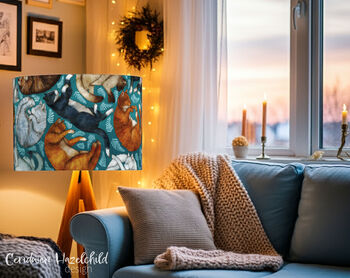 Sleepy Cats Lampshade Whimsical Lighting For Cat Lovers, 3 of 3