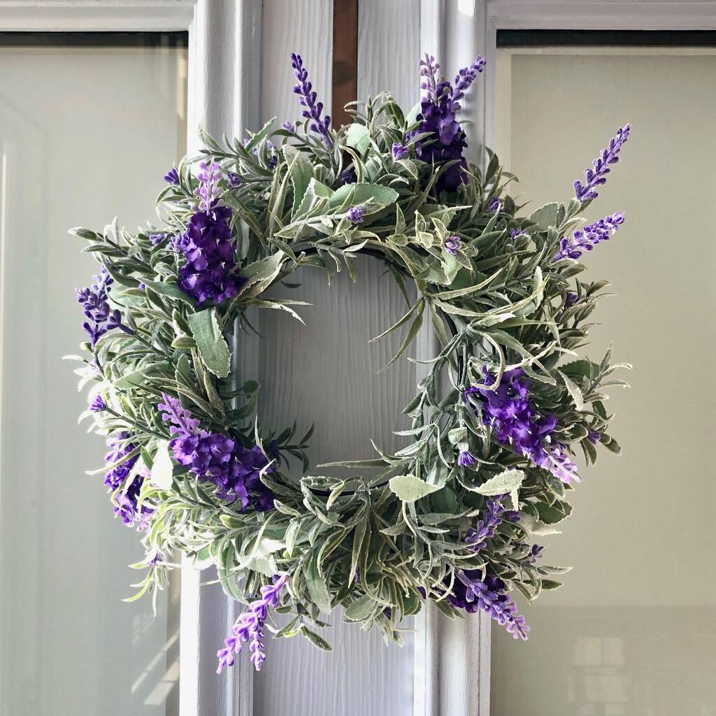 Decorative Lavender Wreath By Pink Pineapple Home & Gifts