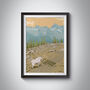 Glacier National Park USA Travel Poster Art Print, thumbnail 1 of 6