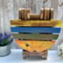 Handcrafted Multicoloured Wooden Fish Mini Stool Table, thumbnail 10 of 12