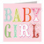 Wordy Baby Girl Card, thumbnail 3 of 3