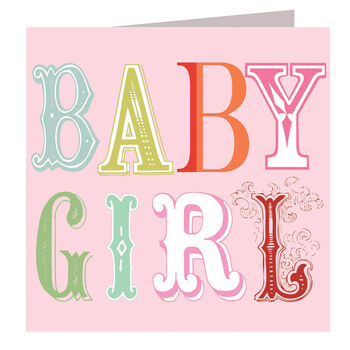 Wordy Baby Girl Card, 3 of 3